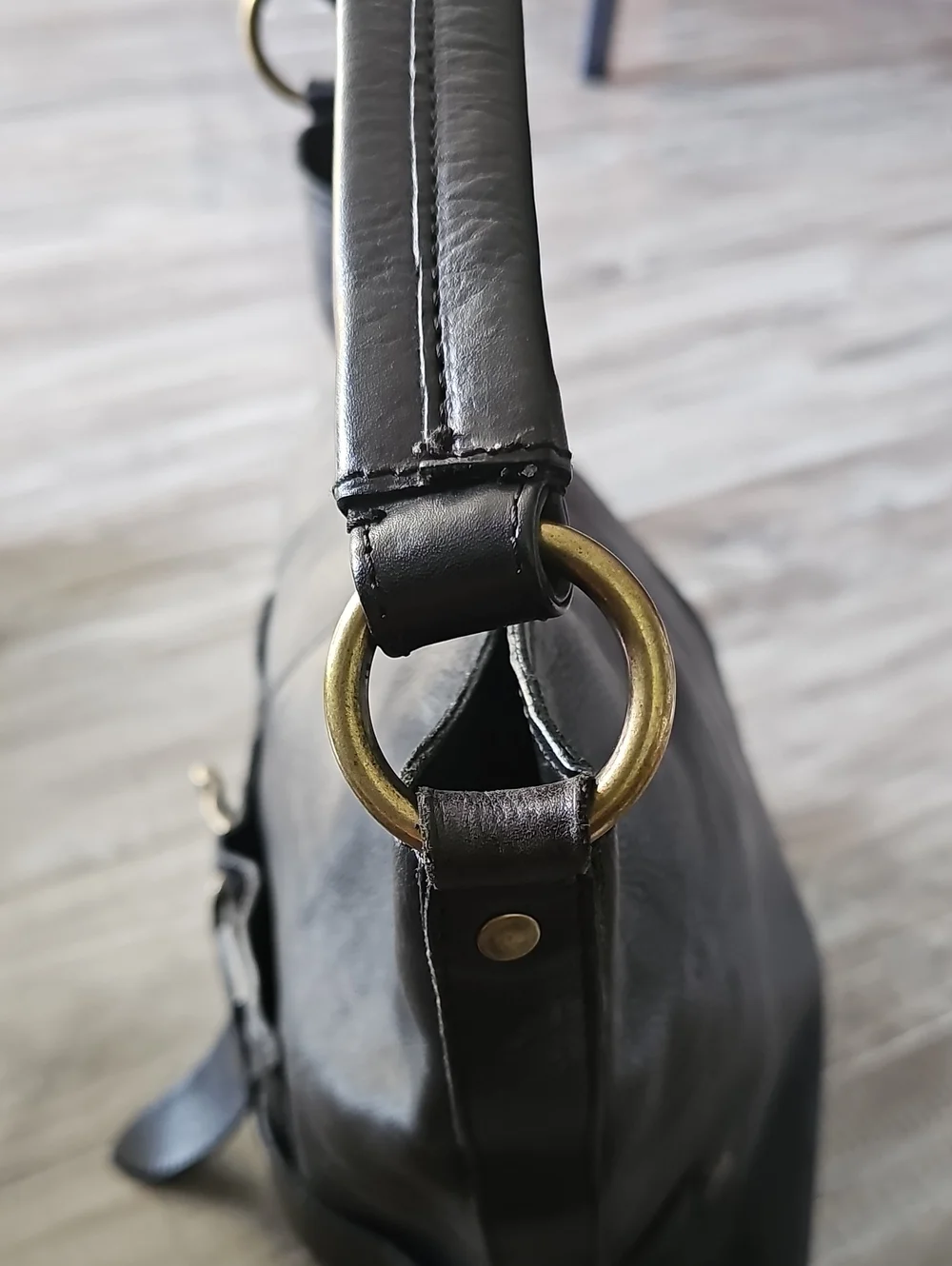 Frye Kayla Knotted Hobo Bag Black Leather Purse RARE Color Shoulder Bag